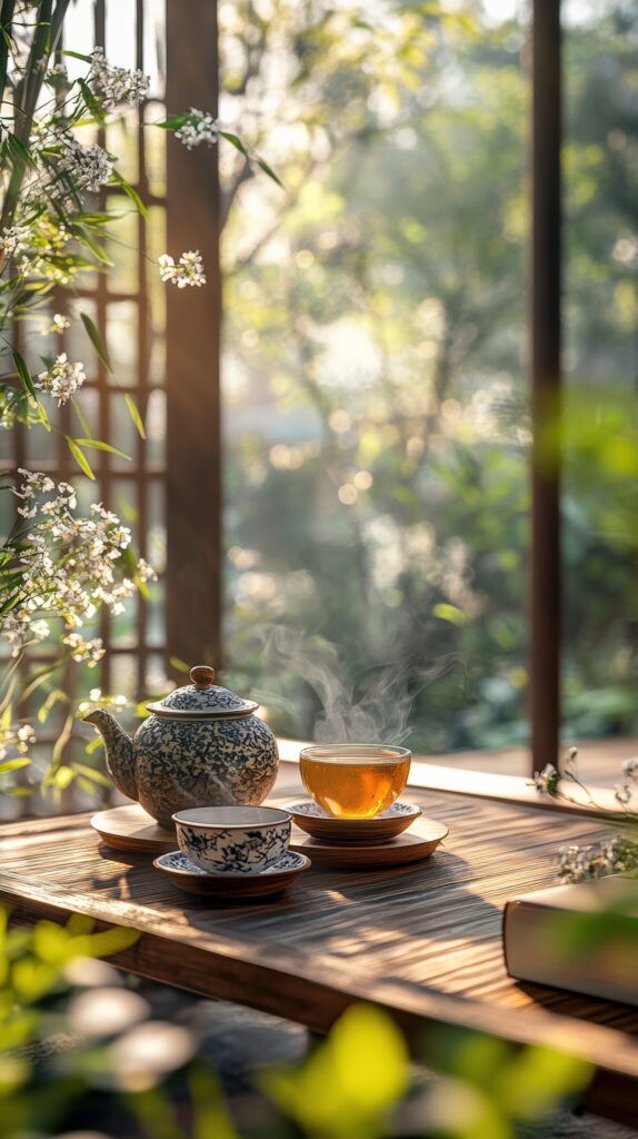 Traditional Singapore tea served in a ceramic cup